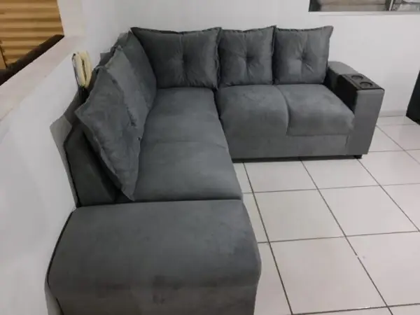 Sofá de Canto com Puff Premium