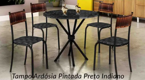 Mesa Redonda 4 Cadeiras Conjunto Atlanta - Imagem 3
