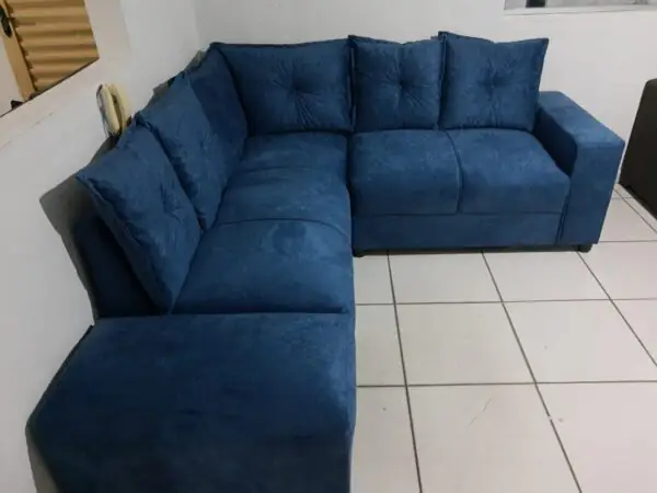 Sofá de Canto com Puff Premium - Imagem 7