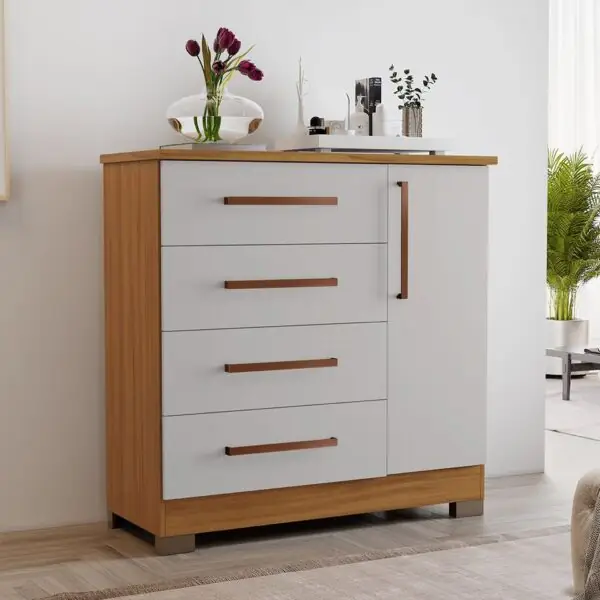 Cômoda 4 Gavetas 1 Porta com Pés NT 5185 - Notável - Imagem 6