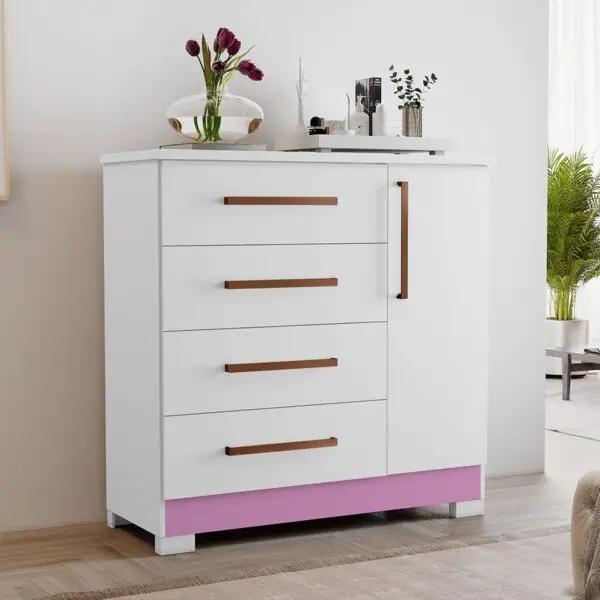 Cômoda 4 Gavetas 1 Porta com Pés NT 5185 - Notável - Imagem 5
