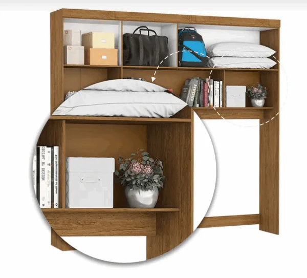 Guarda Roupa Modulado Paris 5 Portas 2 Gavetas - Carioca Moveis - Imagem 4