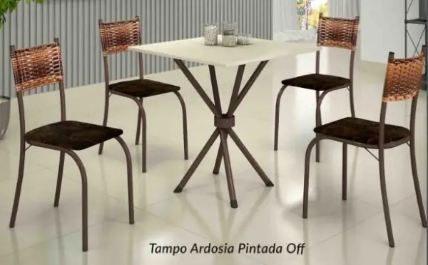 Mesa Quadrada 4 Cadeiras Conjunto Atlanta
