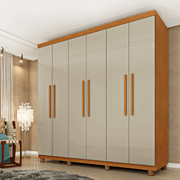 Guarda Roupa Casal Lagos 6 Portas 4 Gavetas - Tcil - Imagem 6