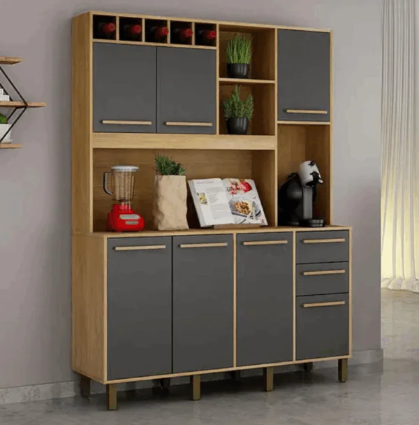 Armário para Cozinha 7 Portas 2 Gavetas Granada - Valdemóveis