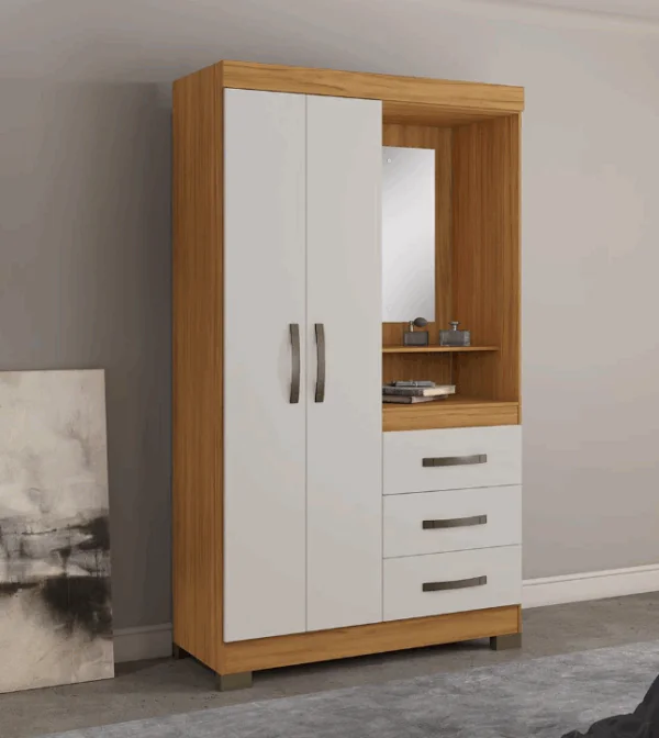 Guarda Roupa Solteiro 2 Portas 3 Gavetas Nt 6020 - Notável