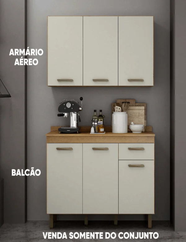 Cozinha 2 Peças 6 Portas 1 Gaveta São Luis - Valdemóveis - Imagem 4
