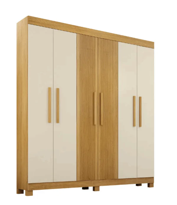 Guarda Roupa Casal 6 Portas em MDF Andorinha - Valdemóveis - Imagem 3