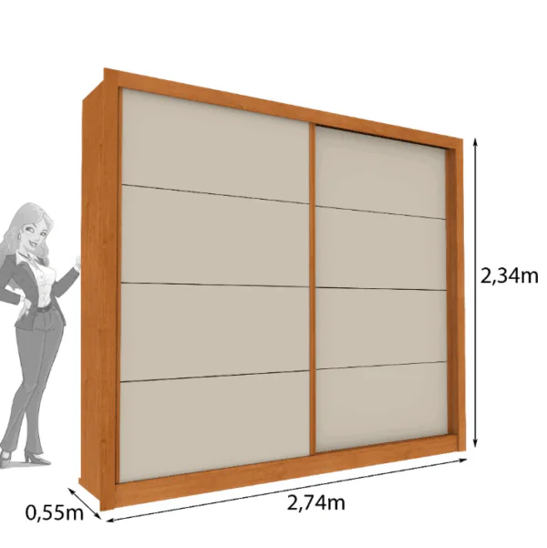 Guarda Roupa New Flórida 2 Portas 4 Gavetas - Tcil - Imagem 2