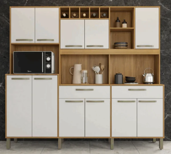 Armário de Cozinha Kit Milano 11 portas 2 gavetas - Fiorello