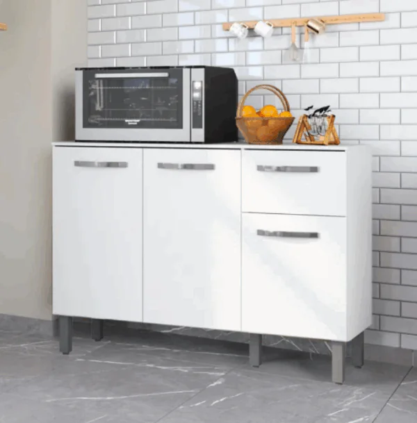 Balcão De Cozinha Mila 3 Portas 1 Gaveta - Fiorello - Imagem 5