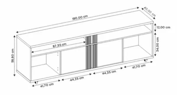 Rack para TV até 70 Polegadas com Rodízios NT 1290 - Notável - Imagem 4