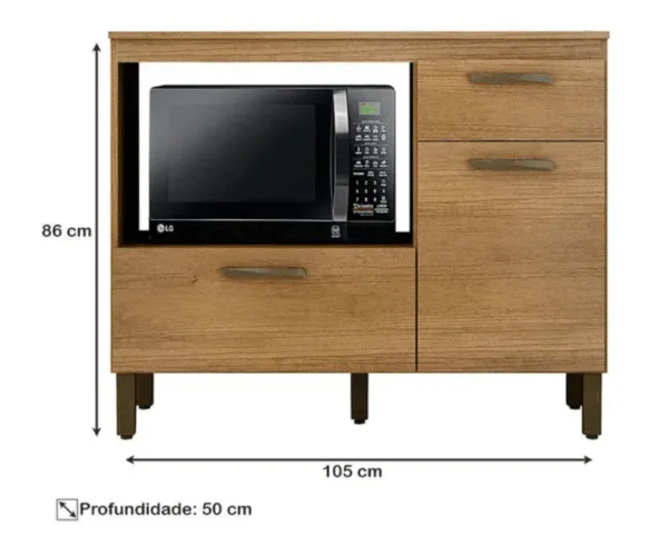 Balcão para Cooktop Teresina - Valdemóveis - Imagem 3