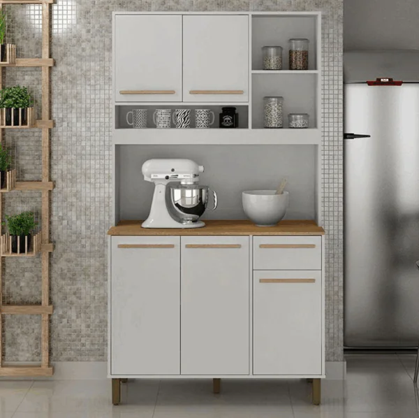 Armário de Cozinha 5 Portas 1 Gaveta Ametista - Valdemóveis - Imagem 5