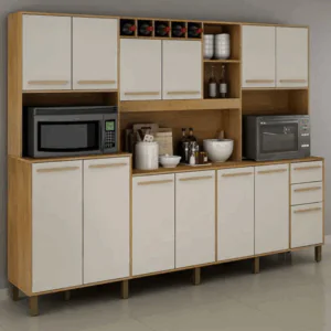 Armário para Cozinha 13 Portas 2 Gavetas Agata - Valdemóveis