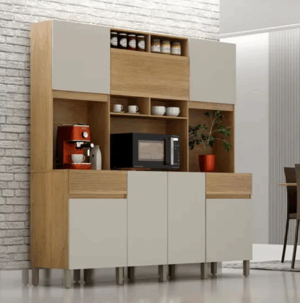 Armário de Cozinha 7 Portas 2 Gavetas Esmeralda - Valdemóveis - Imagem 7