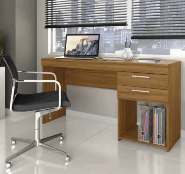 Mesa Para Computador Escrivaninha Home Office Nt 51015 2 Gavetas 1 Nicho - Notável - Imagem 4