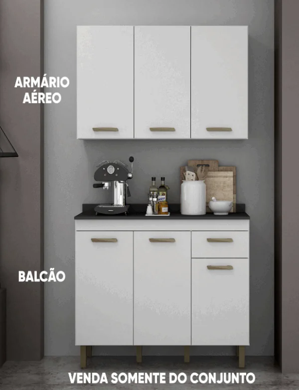 Cozinha 2 Peças 6 Portas 1 Gaveta São Luis - Valdemóveis - Imagem 5