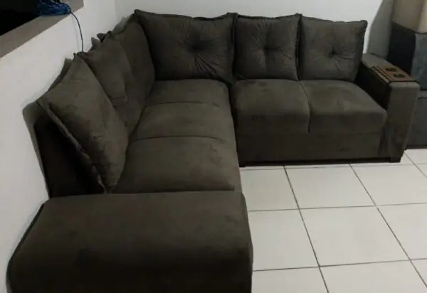 Sofá de Canto com Puff Premium - Imagem 4